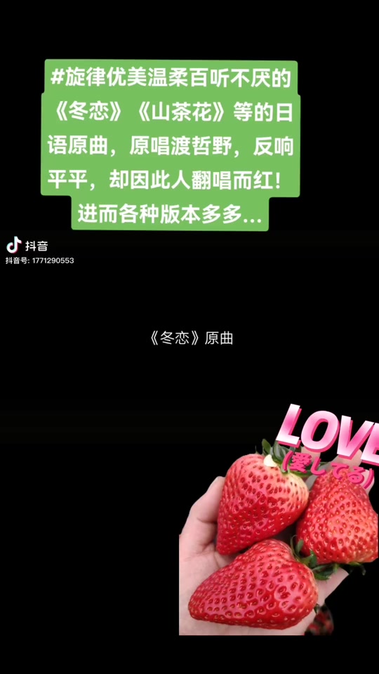 冬恋苹果日语版冬恋日语歌词中文谐音