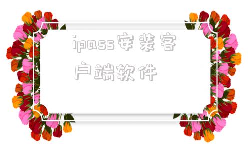 ipass安装客户端软件ipad第三方软件获取安装包